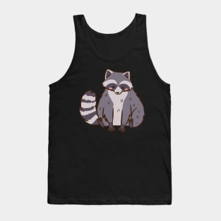 Cute little raccoon illustration Tank Top